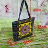 Evening Bags Ethnic Style Handbags Hand-woven Fabric Embroidered Shoulder Retro Women Bag Large Shopping 6 Colors