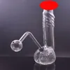 Portable Small Dab Rigs Bong Water Pipes Hookahs Unique Glass Water Bongs Heady Beaker Dab Rig with Replaceable Oil Pot