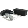 Klasik Tasarımcı Square PP Polarize Metal Çerçeveleri Güneş Gözlüğü, Kadın Erkekler UV400 Üçgen Sürüş Temel Hediyeleri