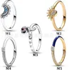 Модное серебро 925 пробы, новое модное женское кольцо с русалкой, сияющее солнце, луна, звезда, подходит для оригинального специального подарка для женщин