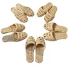 Zapatillas Jarycorn 2023 par de zapatos de paja hecho a mano estilo chino sandalias cómodas moda de verano Unisex hogar 230704