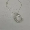 Klusterringar SHANICE Koreanska 925 Sterling Silver Frostat Oregelbundet halsband Enkelt och snyggt Mångsidigt INS Network Röd