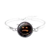 Charm Bracelets Happy Halloween Gift Trick Or Treat Pumpkin Bracelet For Women Men Glass Cabochon Bat Bangle Fashion Jewelry Drop Del Dhaq2