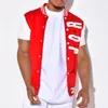 Heren Jassen Heren Jas Paar Straat Hiphop Retro Baseball Jersey Casual Sport Mode Veelzijdige Jas Korte Mouw Top 230705