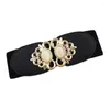 Belts Casual Stretch All-match Retro Buckle Waistband Ladies Dress Cummerbund Wide Elastic Waist Belt Wild Skirt Bands