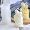 Kaarsen Craft Tools Sile Candle Mould 3D Couple Hing Body Art Resin Casting Mod voor het maken van aromatherapie gips Kdjk2202 Drop Deliver Dhump