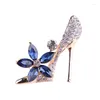 Brooches 2pcs/lot Lovely Alloy Acrylic High Heels For Women Suit Sweater Jacket Collar Cuff-link Embellishments