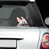 Car Stickers 12x14cm Cute Cartoon Dog Car Window Stickers Puppy Bulldog Decals Car Door Rear Windscreen Sticker Funny Animal Vinyl Decal x0705