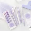 5 pièces/boîte 0.5mm Gel stylo presse Type détachable signe avec pince séchage rapide assorti dégradé couleur plastique écriture