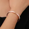 Brazalete esmaltado negro blanco popular, joyería para mujer, regalo