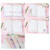 Notepads Happy Shop Girl Notebook 224 Page Color Illustration Soft Leather Cute Children s Diary Student Planner Agenda Notepad 230704