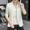 Erkekler Suits Blazers Erkek Yaz Günlük Takım Blazer Top 230705