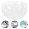 Bowls Transparent Salad Bowl Vegetable Container Cold Serving Dish Ice Chamber High Borosilicate Glass Dry Plate