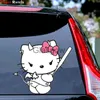 Autocollants de voiture Fuzhen Boutique Stickers Accessoires extérieurs Trois mignons Devil Kitty Cat Funny Anime Cartoon 3D Stickers pour pare-brise de voiture x0705