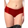 Plus Size Low Waist Faux Leather Panties Women Sexy Shiny Metallic Underwear Novelty Stretchy Briefs Simple Pole Dance Knickers228o