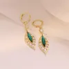 Dangle Earrings 2023 Senior Hollow Green Leaves Temperament Drop Fashion Luxury Long Versatile Fine Women Jewelry
