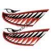 Autocollants de voiture autocollants de requin accessoires de voiture requin dents bouche dessin animé décalcomanie autocollants de voiture étanches JDM Anime Graffiti SUV moto décor x0705