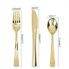 Dinnerware Sets 3PCS Creative Disposable Plastic Knives Forks Spoons Set Tableware Three-piece Summer Kitchen Tools