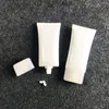 Tubo de limpeza facial de 50 ml Frasco recarregável de plástico branco Embalagem de creme para as mãos Vazio Recipiente cosmético Soft Squeeze F2529 Xwoev