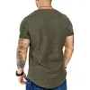 Abiti da uomo H027 T-shirt Slim Fit O-Collo Manica corta Casual Hip Hop Cotton Top Summer Fashion Basic