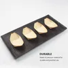 Ensembles de vaisselle 50pcs bateaux à sushi assiettes de bateau en bois plateau de service fournitures de fête plateaux en plastique jetables