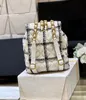 10A 1:1 Mirror Quality Top Grade Duma Chain Backpack Knitted Woolen Diamond Checker Bag Women Classic Flip Bag Designer Bag Luxury Oblique Straddle Shoulder Bag