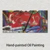 Art animalier abstrait sur toile La vache du monde Franz Marc Peinture à l'huile faite à la main Décor moderne