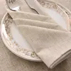 Table Napkin 12pcs Napkins Handkerchief Placemat Wedding Supplies Linen Home Decoration 40x40cm