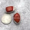 Подвесные ожерелья PC30864 Natural Gemstone Red Jasper паять украшенные ювелирными украшениями.