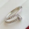 With Side Stones Classic Selling 925 Sterling Silver Zircon Nail Ring for Women s Personalized Fashion Brand Advanced Jewelry Party Gift 230704