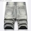 Jeans Masculino Jeans Masculino Shorts biker Calça Curta Skinny Slim Buraco Rasgado Jeans Masculino Masculino Designer Verão Alta Qualidade Z230711