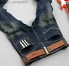 Jeans da uomo Jeans da uomo Jeans da uomo all'ingrosso blu colore nero jeans strappati dritti per uomo moda jeans da motociclista pantaloni con bottoni 772 Z230711