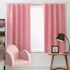 Forro de cortina rosa crianças meninos meninas cortinas de janela quarto com isolamento térmico para quarto decoração de casa