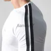 Heren T-shirts Side Stripes Gym Hardlopen Heren Zomer Korte mouw Sport Stijl Mode Tshirt Bodybuilding Fitness Katoenen T-shirt Heren Shirt J230705