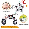Pillows Baby Tummy Time Pillow Toy Black White High Contrast Baby Toys Montessori Toys for Babies born Infants 0-6 6-12 12-18 Months 230705