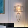 Wall Lamps Modern Crystal LED Lamp Parlor Bedroom TV Sconce Lighting Surface Mount Aisle Living Room Lights Decoration