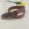 Ceinture de designer pour femme Largeur 2,8 cm Boucle en alliage de zinc Tête de ceinture en cuir de vachette Ceinture en cuir de vachette pour femme à enfiler