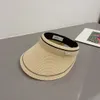 Lyx Desingers Brev Sun Bucket Hat Kvinna Kepsar Man Visir Sunbonnet Tryckt Topless Sun Hat Mode Brev Hattar Lins Keps Keps för Man Kvinna 4 Färg Kvalitet