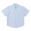 2023 Erkek Tasarımcılar T Shirt Stripe Desen Adam Rahat Gömlek Paris Sokak Trend Hip Hop Üstleri Tees Giysileri Tshirts Giyim