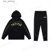 Jaune Trapstar Survêtement Gradient impression Sweat à capuche rembourré Mode Rue Sportwear Pantalons de survêtement Survêtements Femmes Pull Survêtement Vêtements