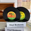 Decorative Objects Figurines Sharkbang Arrival ABS Vinyl CD Bookends Creative Record Bookstand Desktop Decoration Rubbie Vintage Partition Bookcase 230705