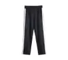 Diseñador para hombre sueltos hombres deportes pantalón largo cremallera basculador pantalones casuales pantalones de chándal joggers rayas laterales deporte ropa deportiva cordón angelcctv