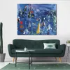 Colorful Abstract Painting on Canvas Regatta at Cowes Art Unique Handcrafted Artwork Home Decor