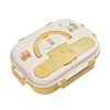 Lunchboxen 316 Edelstahl Tragbare Lunchbox Niedliche Cartoon-Bento-Box Lebensmittelbehälter Kinder Kinder Schule Büro Mikrowelle Geschirr 230704