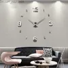 Wanduhren 2021 Wanduhr Wohnzimmer Große DIY Quarzuhren Uhren Acryl Spiegel Aufkleber Wohnzimmer Dekor Hause Wanduhr Z230706