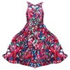 Tjejklänningar Bohemiska Sommar Flickor Blomklänning Barn Strand Solklänning Byxor vida ben Jumpsuit Blommiga Kläder 3 6 8 10 12 14 år