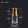 3ML 6ML 10ML Bouteilles en verre octogonales avec Roll On Aroma Bottles Metal Ball Parfum Flacons d'emballage d'huile essentielle Étui rechargeable ZA1623 Kocnw