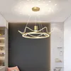 Lampy wiszące Starry Design Żyrandol LED Możliwość przyciemniania świateł Z pilotem Do salonu Jadalnia Gabinet Sypialnia Wewnętrzne oświetlenie sufitowe