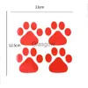 Adesivi per auto adesivo per auto Design Cool Paw 3D Animal Dog Cat Orso Stampe Foot Decal Footprint Red Black Funny Cat Paw Auto Auto Auto X0705