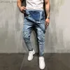 Jeans da uomo 2019 Moda Uomo Jeans strappati Tute Street Distressed Hole Denim Salopette per uomo Pantaloni con bretelle Taglia M-XXL Z230711